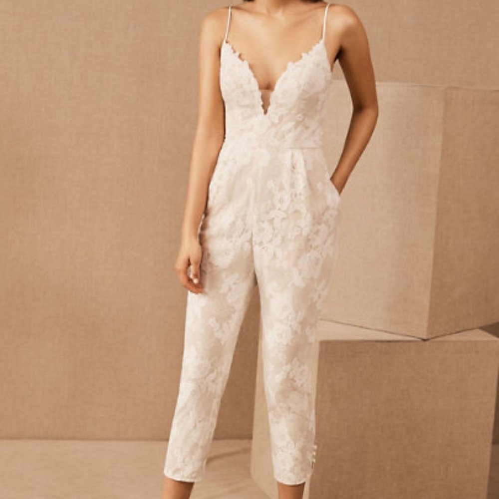 Hayley Paige BHLDN Campbell Lace Jumpsuit